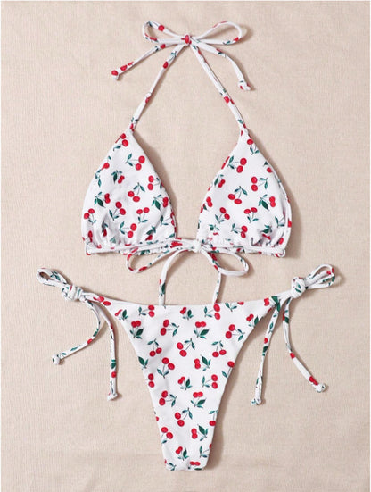 Holiday Split Halter Bikini