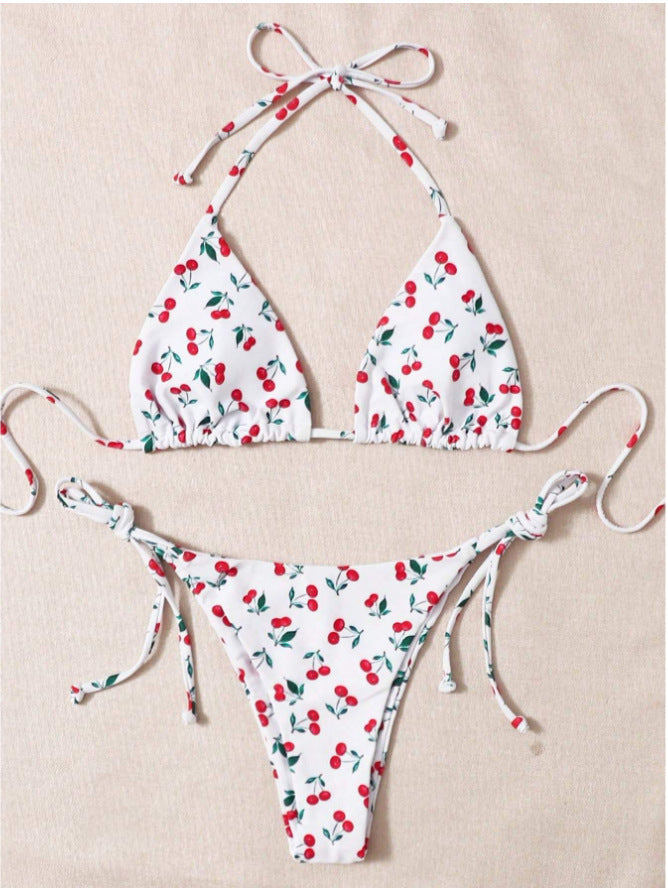 Holiday Split Halter Bikini